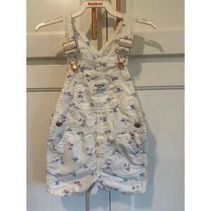 Oshkosh B’Gosh cotton overalls floral 24M baby toddler play wear
